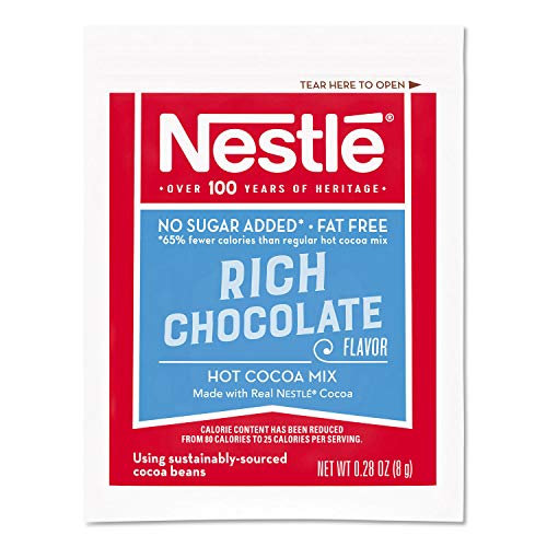 Nestle Cocoa Mix No Sugar Added 30 Count .28 Oz Packets #TOP6