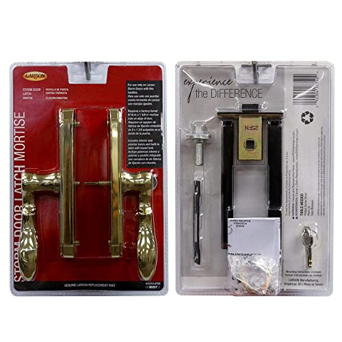 Larson Certified Storm Door M2 Mortise Handle Set (Brass) #TOP4