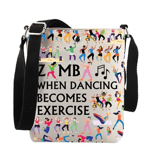Zumba Dance Gift Zumba When Dancing Becomes Exercise Crossbody Bag Zumba Lover Gift (Zumba When C Bag)
