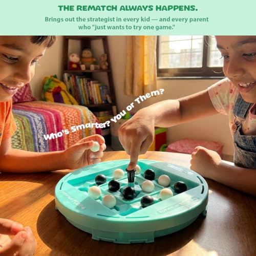Image of POP N Play PLOT-4 Fast Strategy Board Game for Kids & Family | 2 Player Educational Thinking Game | Brain Development, Logic Building & Concentration Toy | Boys & Girls Age 3+ Years