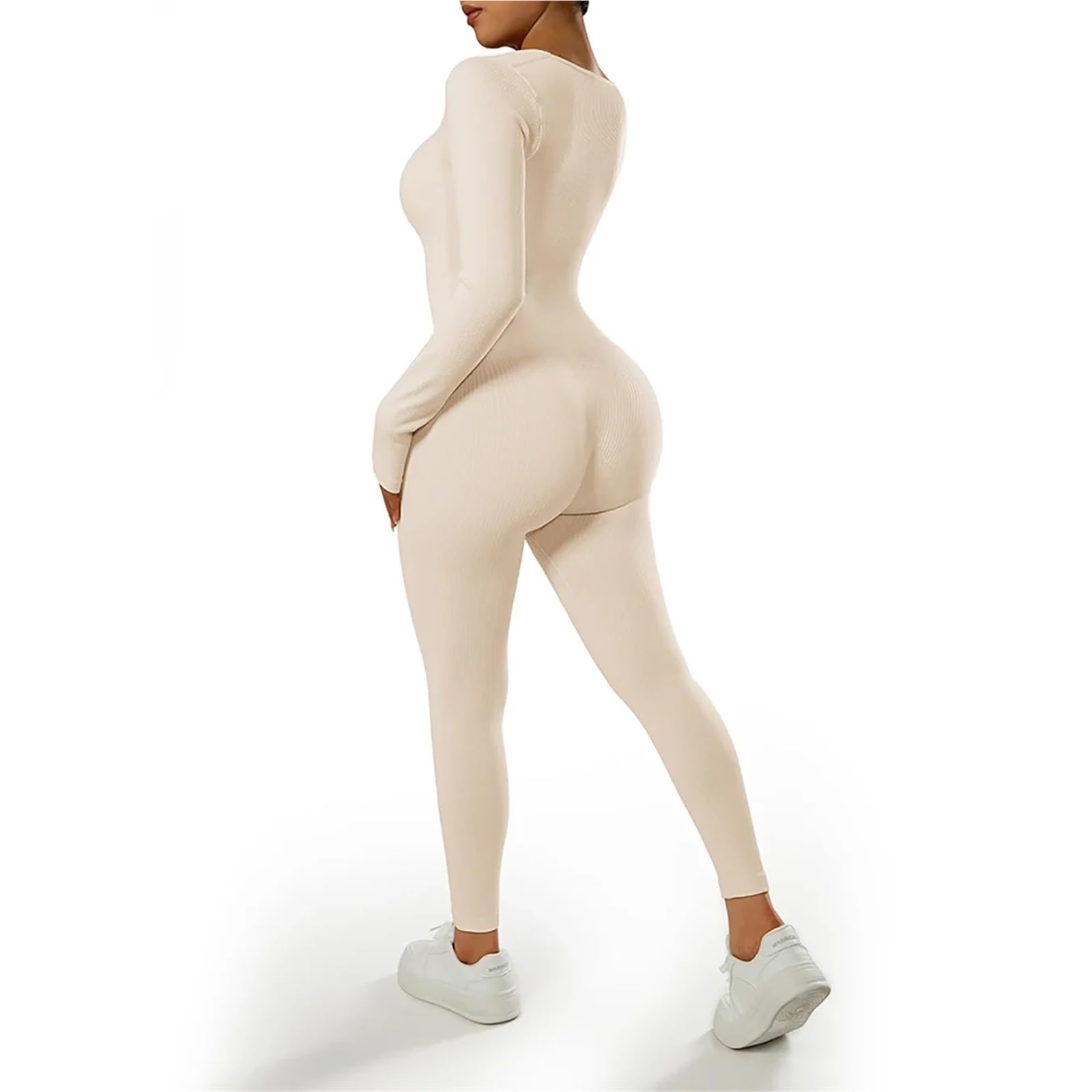 Traje de Yoga for mujer, mono negro, manga larga, ropa calle Sexy y moda, deportivo informal