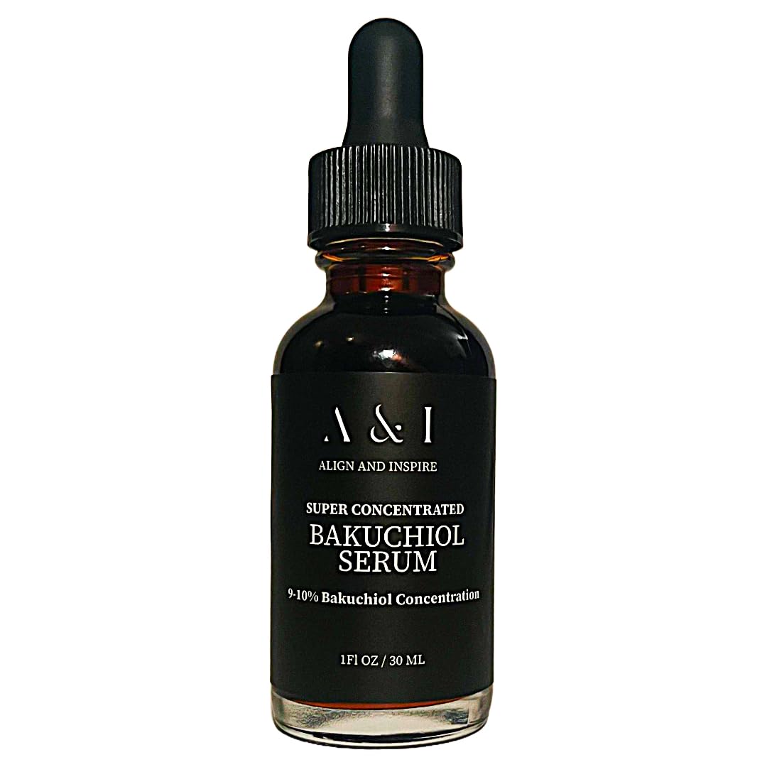 100% Pure, Cold Pressed, Bakuchiol Serum 1 oz, Plant-Based Natural Retinol Alternative