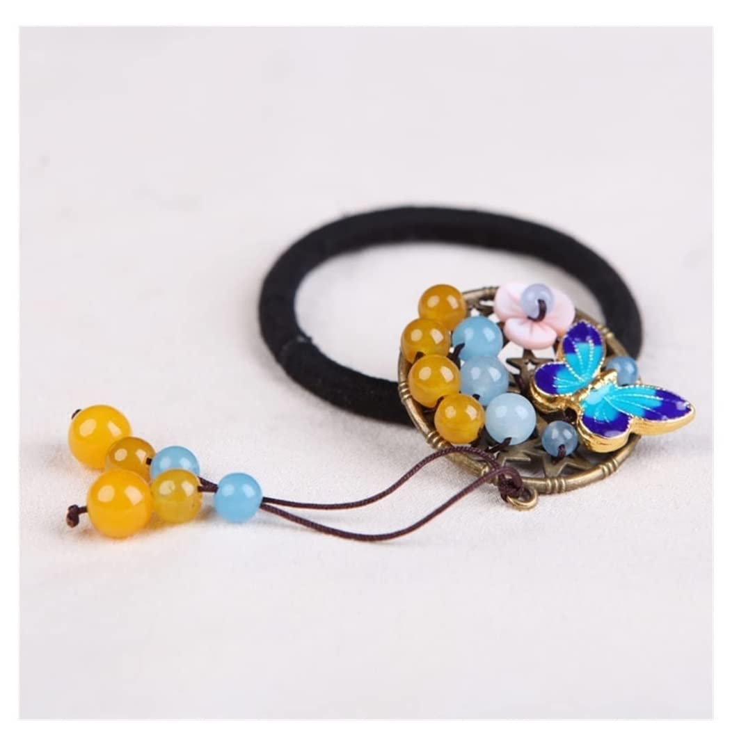 Feste Elastici Capelli Eleganti Strass Scrunchies Fasce Per Capelli Perle Fiocco Cravatte Per Porta Di Cavallo Per Ragazze Decorazione