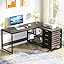 Tribesigns L Shaped Computer Desk with Storage Drawers, 150 cm Corner ...