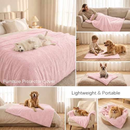 Couverture imperméable pour animal de compagnie lavable et rose chaud