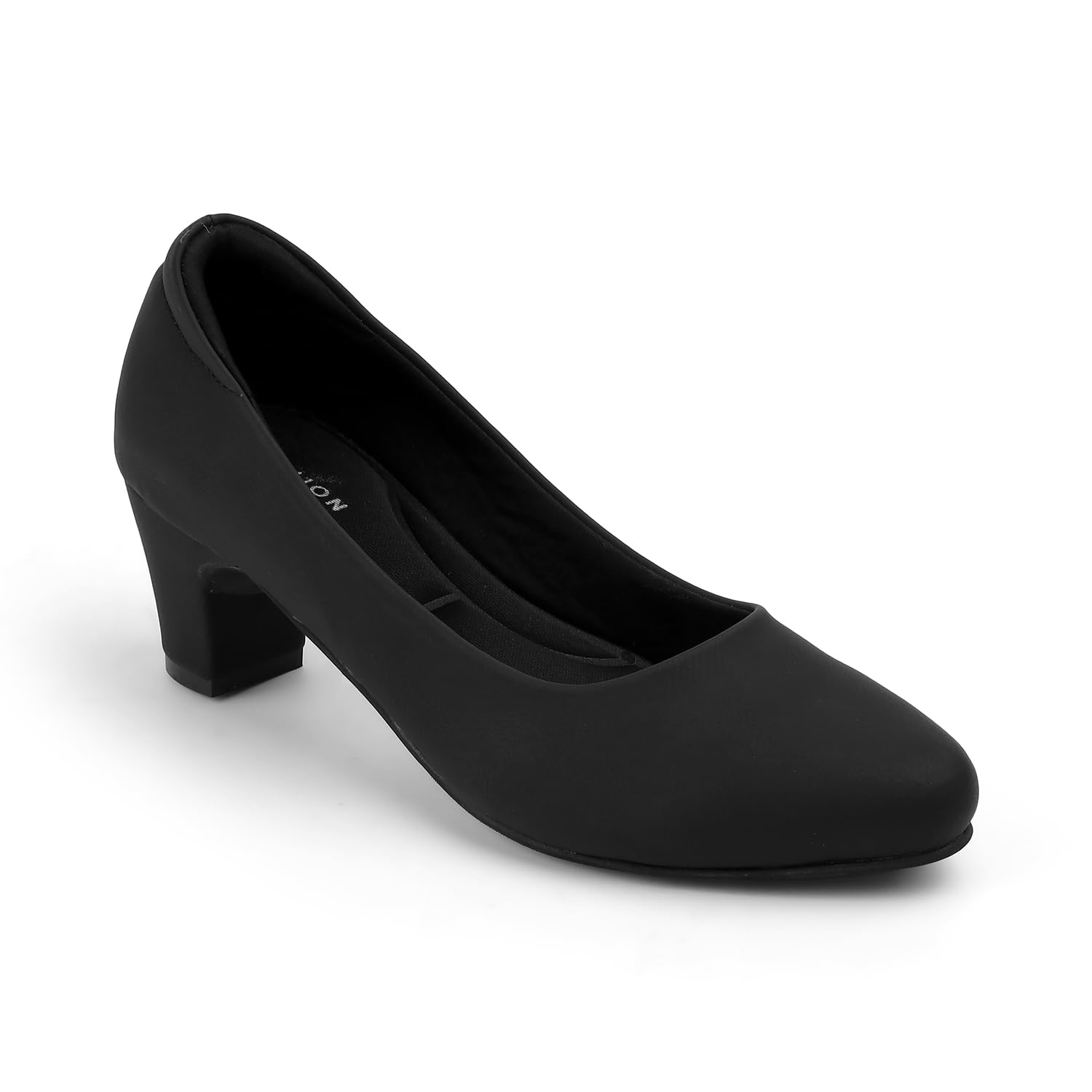 zelion Women’s Black Toe Block Heel Pumps – Comfortable Low Chunky Heel Office Dress Shoes for Work Formal Events-picture-40