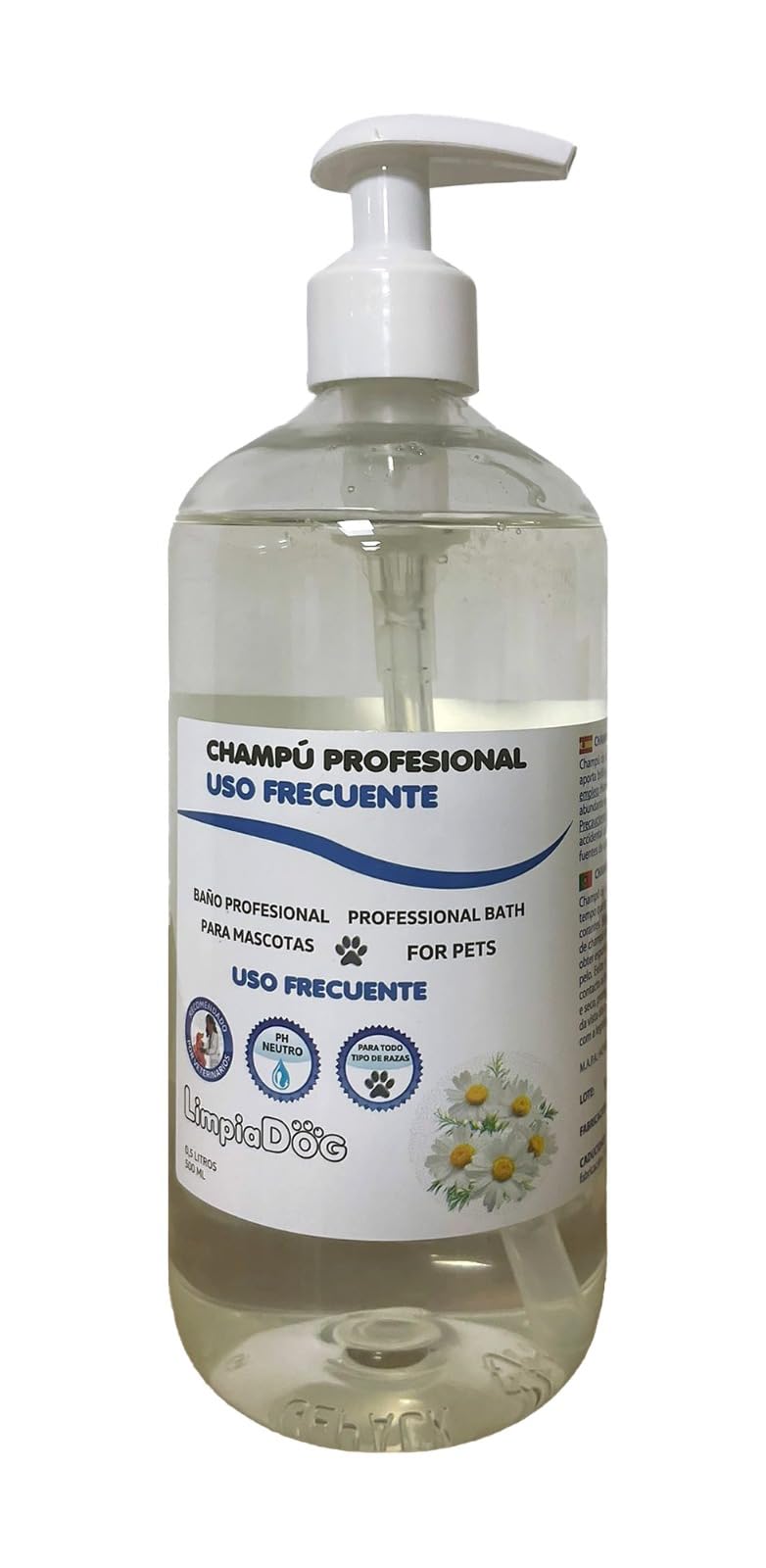 LIMPIADOG Champu para Perros Pelo Muy Sucio Uso frecuente 500ml