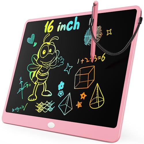 Image of KOKODI LCD Writing Tablet, 16 Inch Colorful Toddler Doodle Board Drawing Tablet, Erasable Reusable Electronic Drawing Pads, Educational and Learning Toy for 3-6 Years Old Boy and Girls