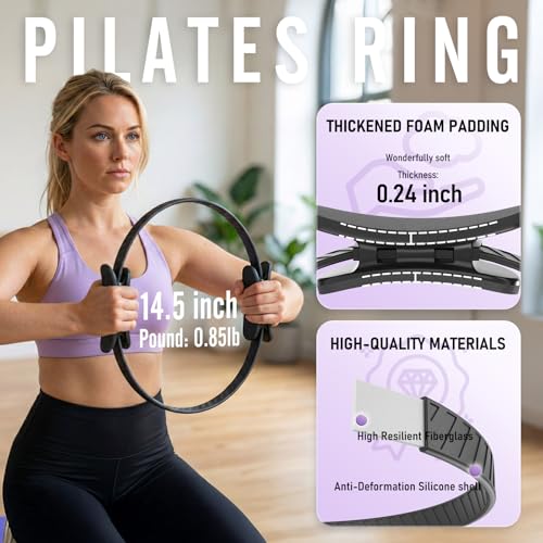 JKSHMYT Pilates Ring, Pilates Equipment- 14.5" Home Pilates,Starter Sets,Better me Essentials Magic Pilates for Workouts - Image 4