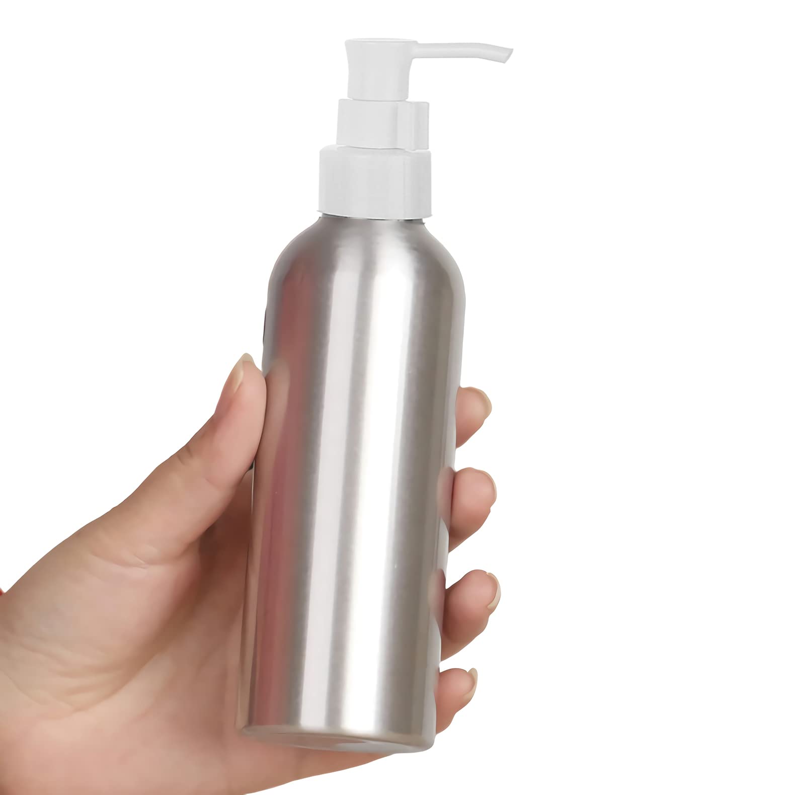12 Piezas Recargable 250ml Botella de Aluminio con Cabeza de Bomba loción Botellas, para Jabón de Emulsión Gel de Ducha