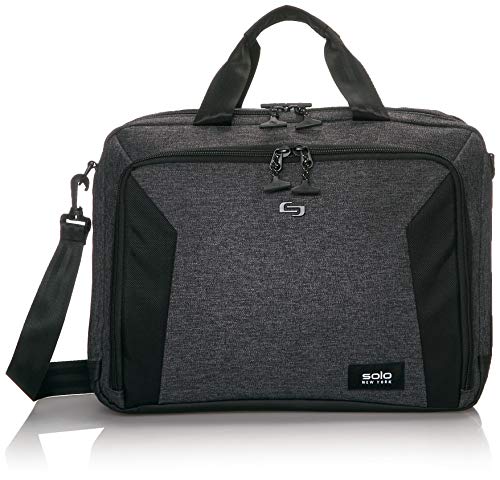 Solo New York Voyage Laptop Briefcase, Grey/Black