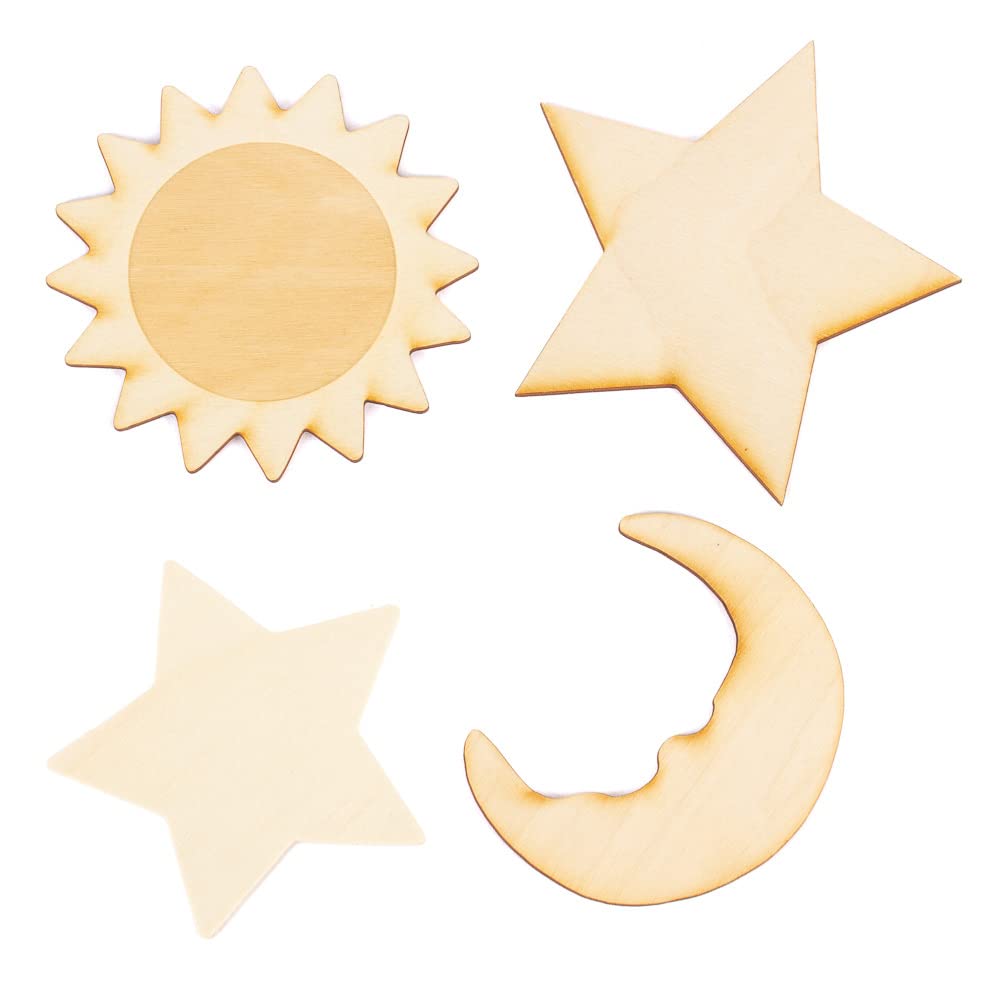 Estrellas Madera Manualidades 100 Estrellas De Madera Sin Pintar - 2.5cm Para Manualidades Estrella De Madera Amazon