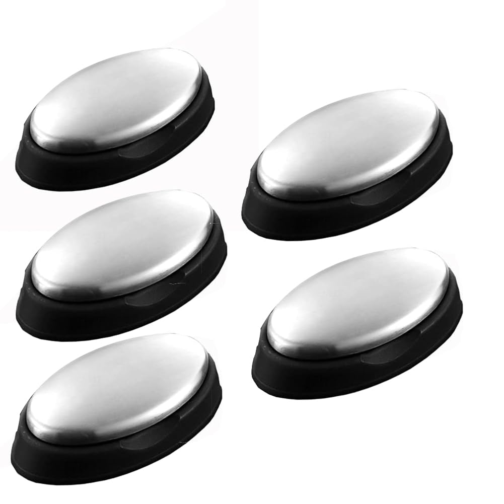 Hndhbfgrt Odor Removing Stainless Steel Bar Soap 5-Pack, Metal Soap Bar for Onion, Garlic and Fish