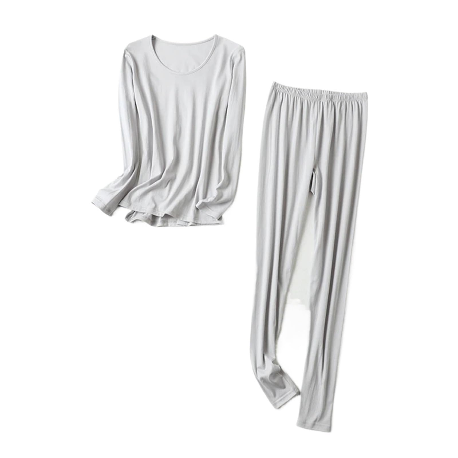 Conjuntos Térmicos Para Mujer Conjuntos de ropa interior térmica for mujer, 80 seda, 20 algodón, conjunto de lencería, ropa interior, ropa de invierno for mujer, pijama de capa Base cálido Conjunto De