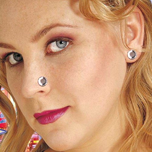 Amakando Magnet Nasenpiercing Brillant Ohrring 2er Set Steinchen Magnetpiercing Diamant Ohrschmuck Strass Nasenschmuck Piercing Mode Schmuck