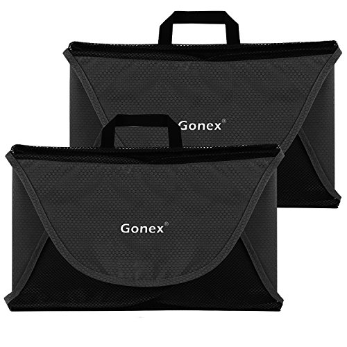 Gonex Packing Folder,15 Inch Travel Garment Folder for Shirt Black (2 Pcs)