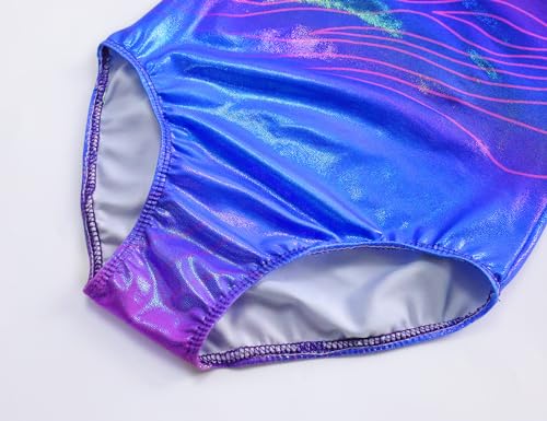 Image of TENVDA Girl's One Piece Swimsuit Sparkle Sleeveless One-Piece Bathing Suits Swimwear for Kids 2-12 Years Old