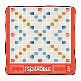 Scrabble Blanket | Scrabble Game Board | Scrabble Throw Blanket | Oversized Scrabble Game Board | Giant Scrabble Floor Board Game | Scrabbles Travel | 60 X 60 Inches | Officially Licensed
