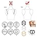 Kjzeex Bra Strap Clips 15 Pcs Anti-Slip Buckles Conceal Straps for Back for Women Adjustable Conceal Bra Straps Conceal (Style 1)