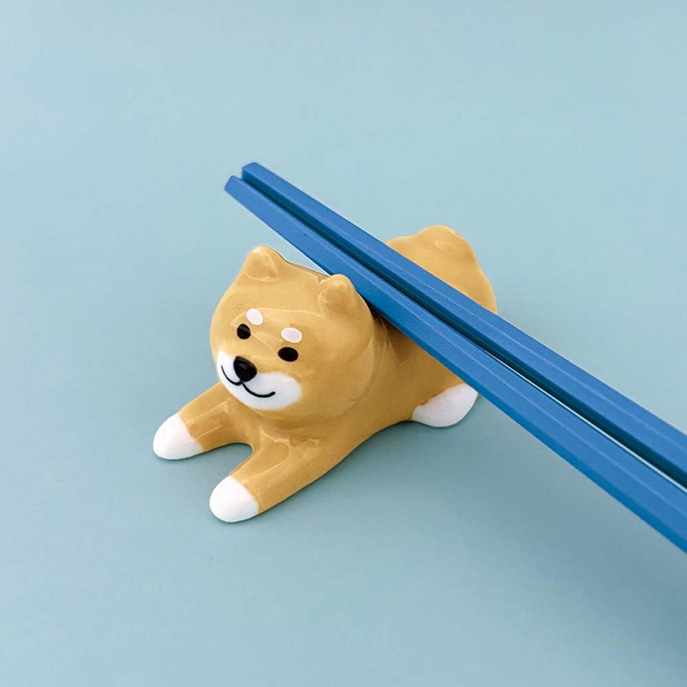 ❤︎dogのシルエット ガラス製箸置き 7個セット ガラスの箸置き｜食卓