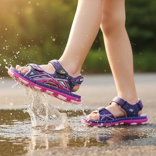 Image of Gold Pigeon Shoes Easy SNAP LOCK Outdoor Water Kids Toddler Sandals for Girls & Boys. Everyday, Vocation, Pool, Summer, Beach Essentials.