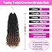 Youngther Yanky twist crochet hair Pre-Twisted Fluffy Spring Mini Twist with curly crochet hair for black women crochet hair pre looped Synthetic hair extension（12inch 1B/4/30 2PCS）