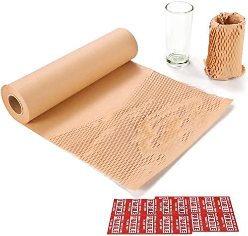 Honeycomb Packing Paper 15x315' Roll With Fragile & Seychelles