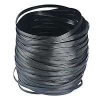 LukLoy 60m - 65m Mhome Kunststoff gewebtes Rattan Reparaturmaterial für Outdoor Garten Terrasse Möbel Langlebige Weidenbank Stuhl Tisch Reparatursets (schwarz)