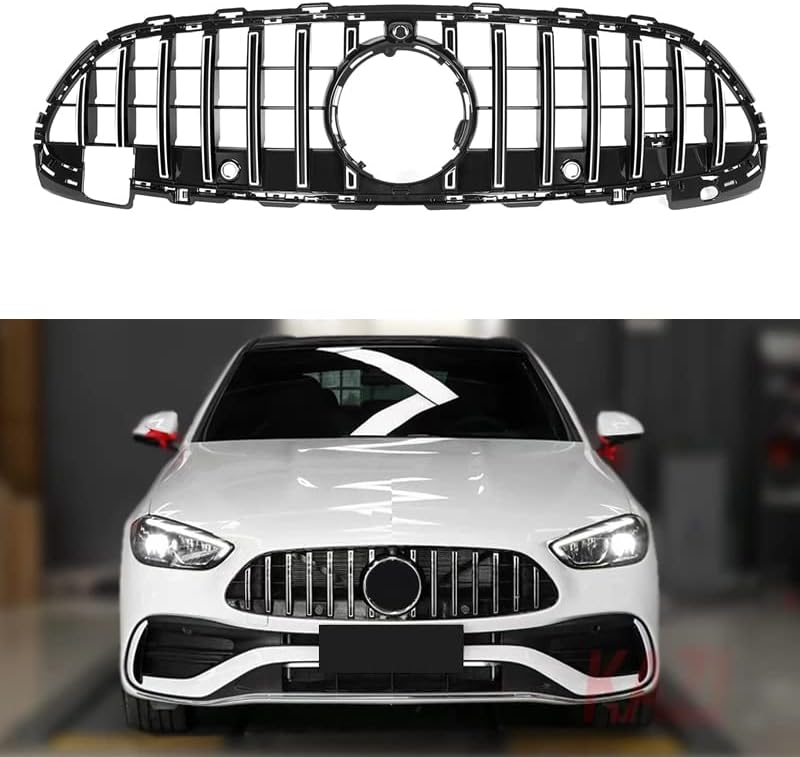 For Mercedes-Benz W206 C-Class C300 2021+ GTR Style Front Bumper Grill Grilles Silver