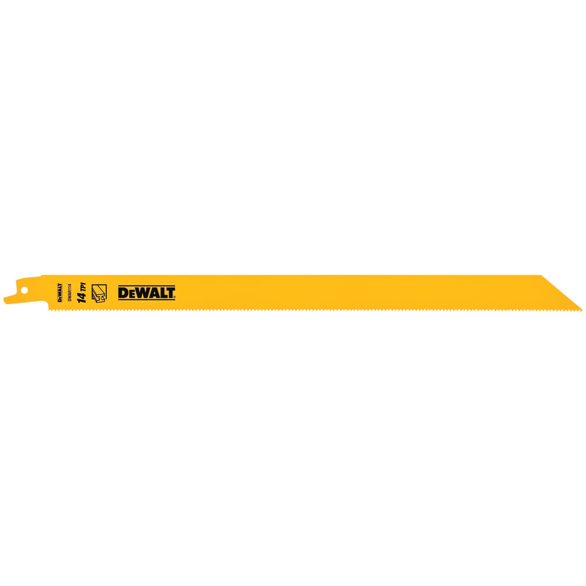 DEWALT DW4838 12 pulgadas 14 TPI hoja de sierra recta, bimetálica, 5 unidades