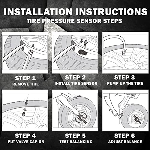 image for Wheel Accessories Parts PDQ TPMS 433 MHZ Tire Pressure Sensor 4 Pack R