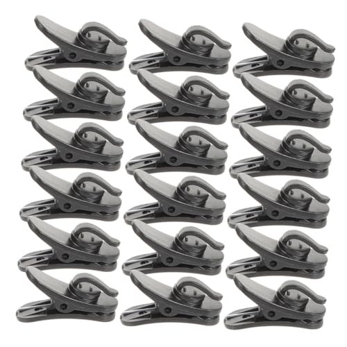 DOITOOL 200pcs Lightweight Rotatable Plastic Mic Holders for Secure Shirt Attachment Rotation Durable Tie Clips for Headset Accessories