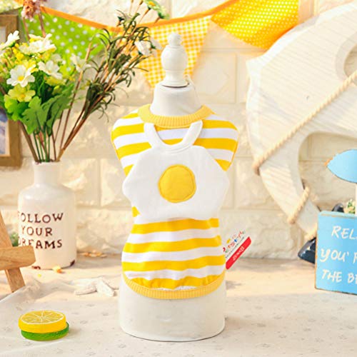 Disfraz Polo para Perro o Gato Pequeño Amarillo a Rayas miniatura 3