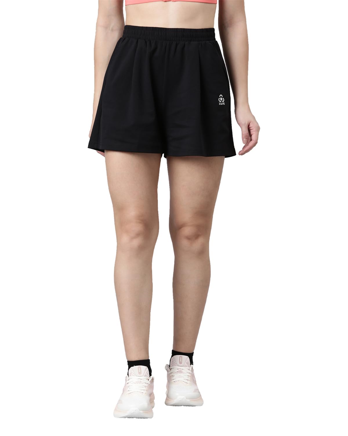 xtep Women Time Traveler Black Running Sports Short-picture-24
