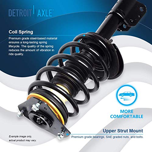 Image of Detroit Axle - 6pc Struts Shocks Kit for Chevrolet Venture Oldsmobile Silhouette Pontiac Montana Trans Sport, Front Struts w /Coil Spring Sway Bar Links Rear Shock Absorbers Replacement