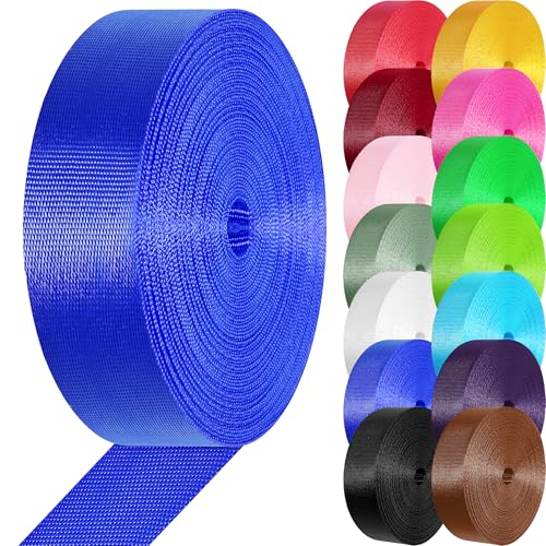Image of Nylon Webbing 1 inch 1.5 inch Nylon Strap Webbing Straps, 3.3 10 25 50 Yards Webbing Strapping for Bags /Lawn Chair /Climbing Outdoors Crafting DIY Gear Repair