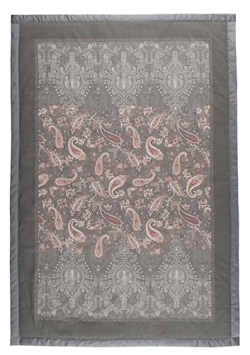 Bassetti MONNALISA Plaid aus 100% Baumwolle in der Farbe Grau G1, Maße: 135X190 cm - 9333431