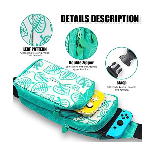 Aoputtriver Travel Bag For Nintendo Switch Carrying Case For Nintendo Switch With Large Capacity Ip65 Waterproof For Nintendo Switch Console Dock Joy Con Grip Accessories Turquoise Series