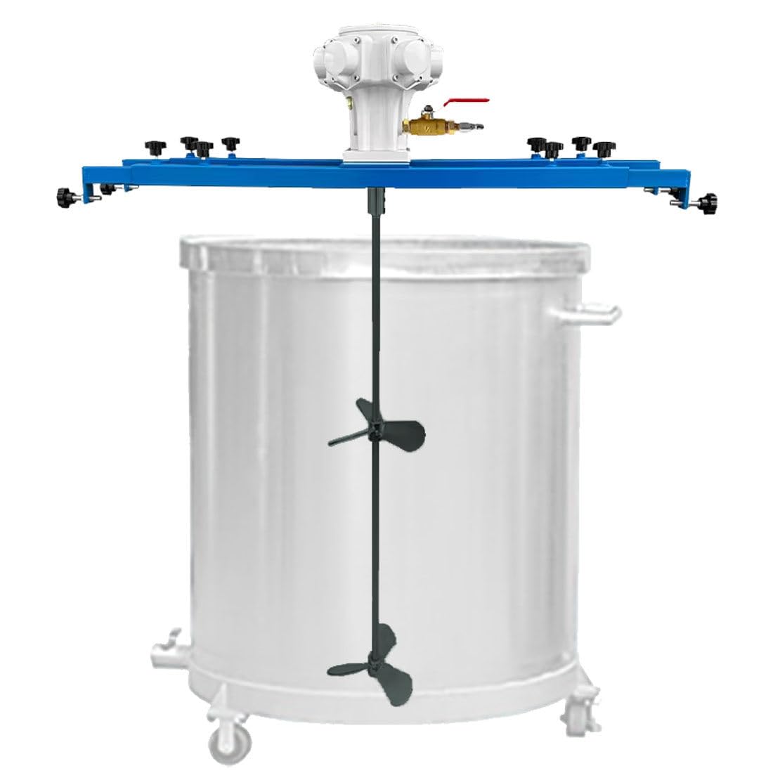 YNBSHGAA Airlift IBC Pneumatic Agitator, Versatile 1000L Tote Mixer with 880mm Stirring Rod & Telescopic Hanger, Efficient Liquid Mixing & Dispersion,A-03