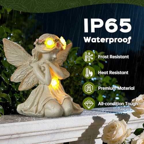 Solar Angel Garden Statue Outdoor Decor - image 3