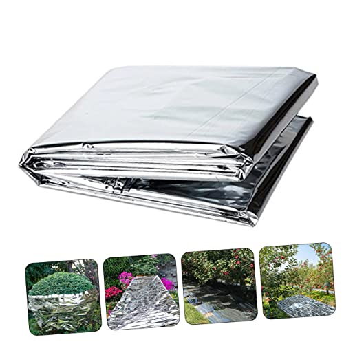 Happyyami Mylar Sheets Outdoor Tents Plants Outdoor Plants Reflective Emergency Plant Grow Room Plant Reflective Film Winter Use Reflective Film Silver Polyester Film Plant-Grown Mylar Tool #TOP4