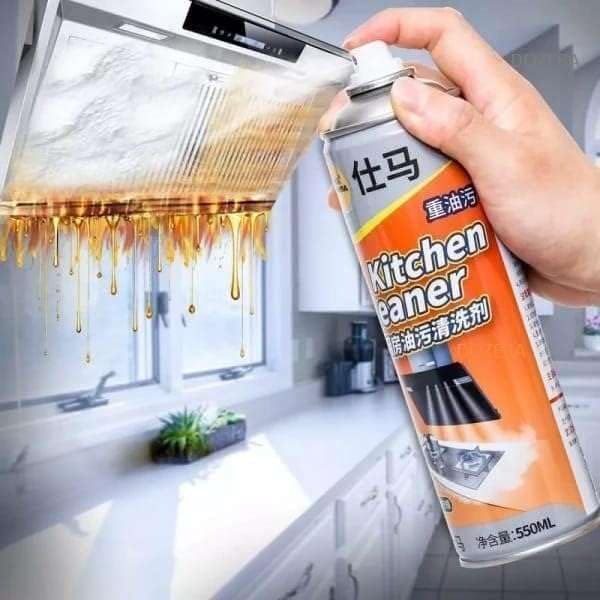 kitchen Cleaner Spray Oil & Grease Stain Remover from Stove & Chimney Non-Flammable Nontoxic Magic De-greaser for Grill