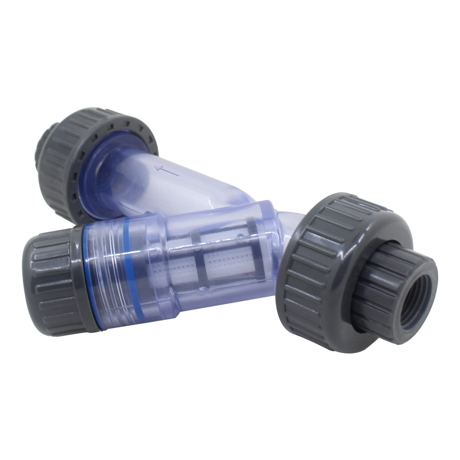 Filtro de Malla para riego por Goteo Filtro Bomba riego tuberia PVC Tipo y para sedimentos agrícola jardín Bomba Estanque (1 Pulgada Hembra)