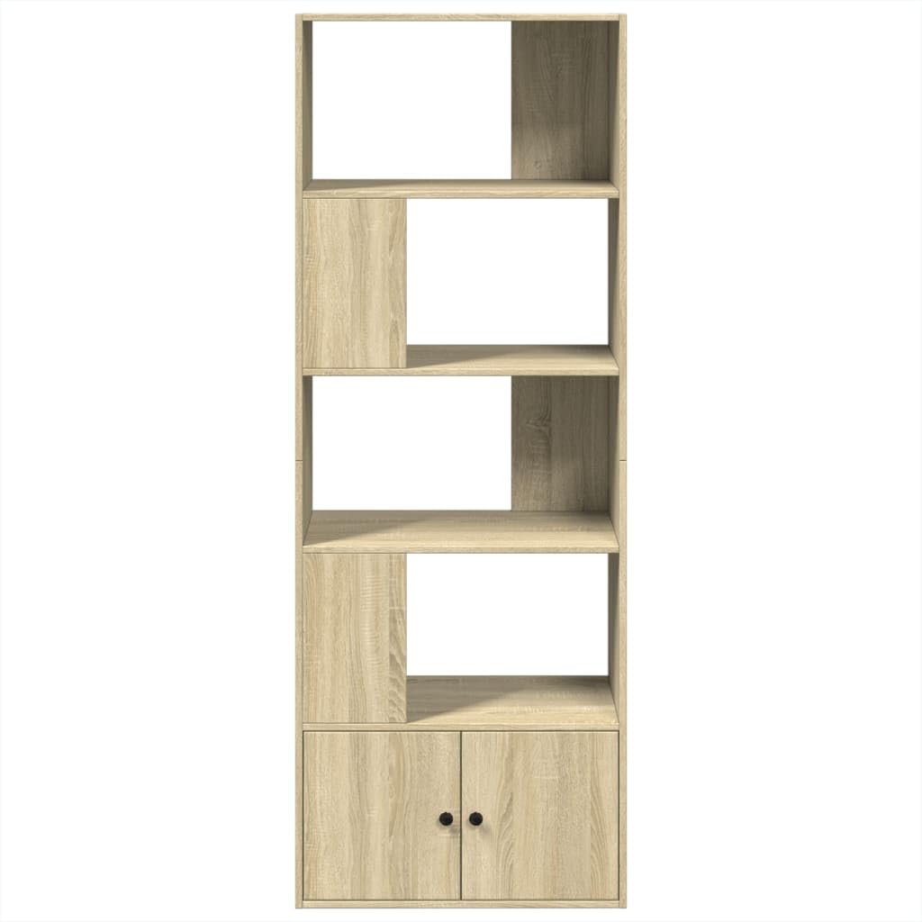 Libreria in legno di rovere Sonoma, 70 x 36 x 189 cm, armadietto alto stretto con più scomparti, scaffale stabile per soggiorno, ufficio, camera da letto, come divisorio