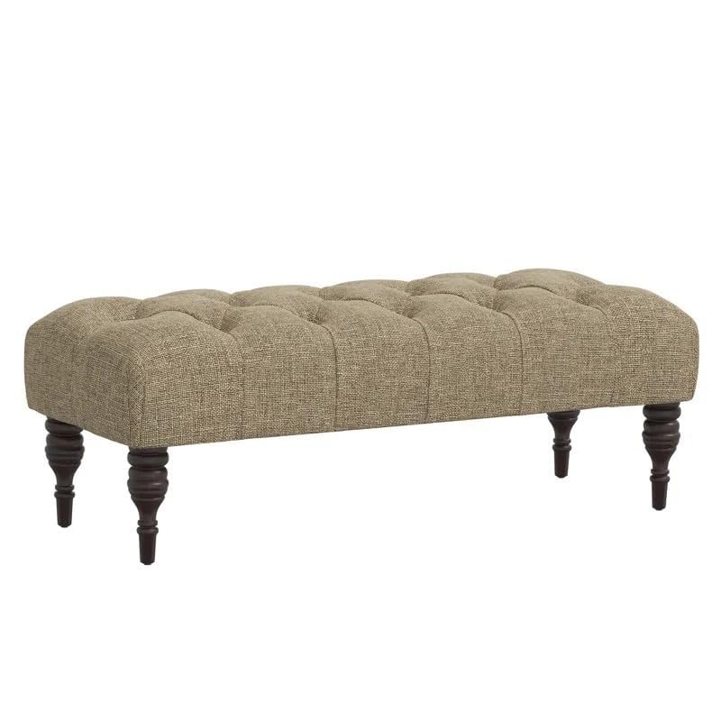 Homevibes Storage Zeno Ottoman with Hidden Compartment, Rectangular 2 Seater Ottoman, Living Room Furniture, Storage Ottomans for Office, Bedroom, Living Room (Ivory) (Natural)