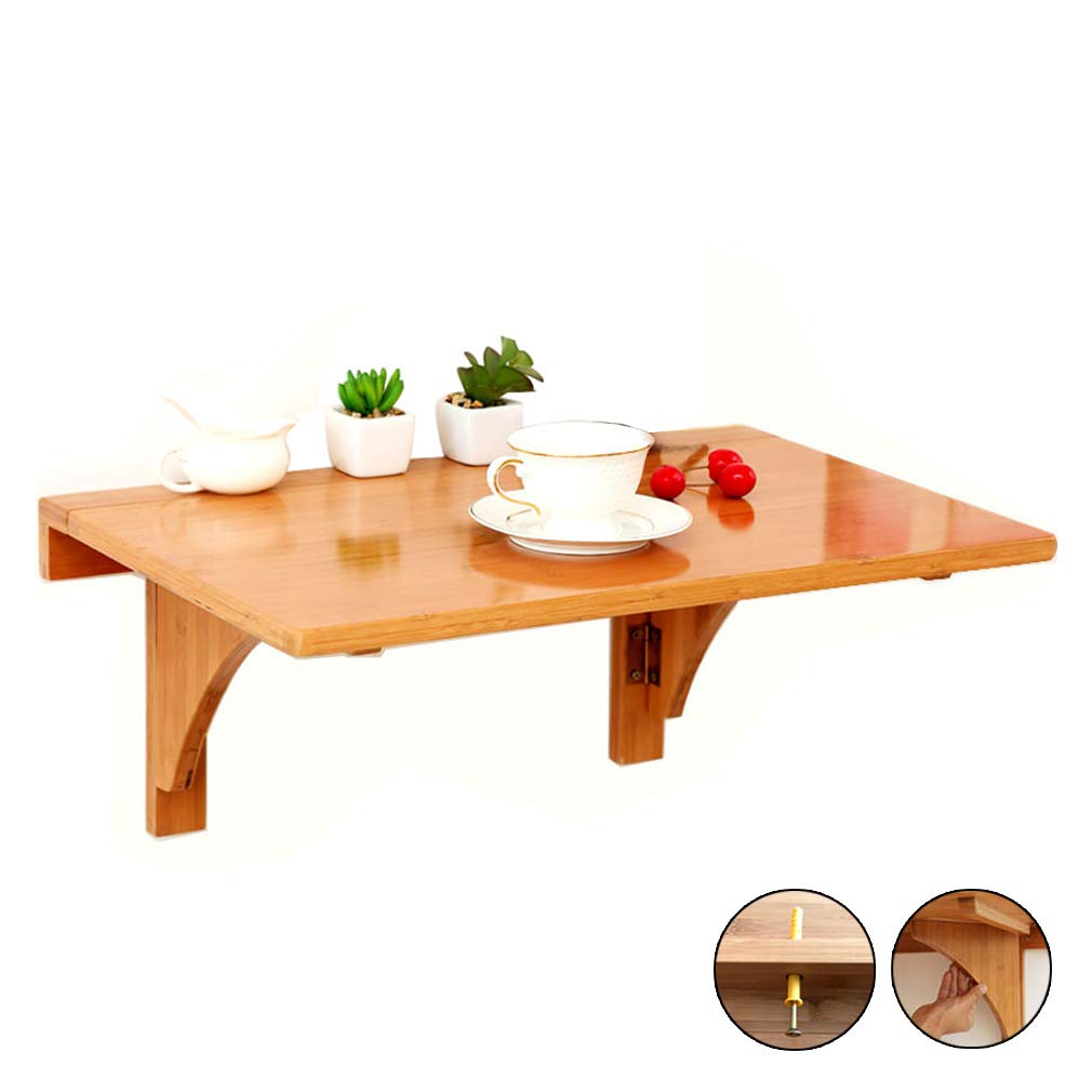 Amazon｜頑丈な竹製の壁掛け式折りたたみ式テーブル、多機能