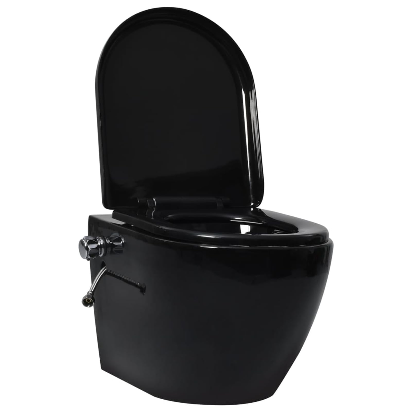 Inodoro suspendido sin Borde con Cisterna Oculta cerámica Negro, Inodoro Completo, Baños Completos, Toilet