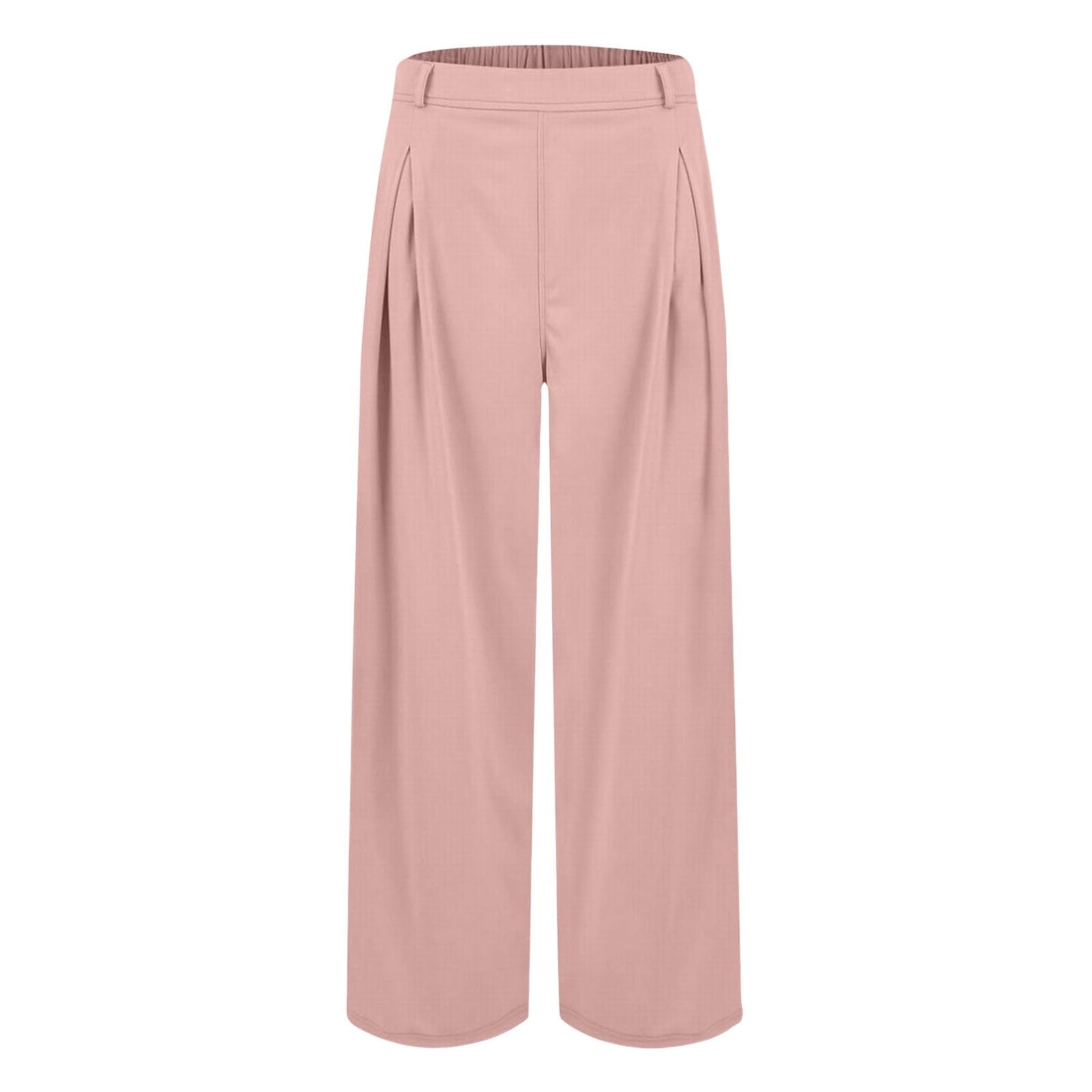 Palazzo - Pantaloni estivi da donna, leggeri, in tessuto, per il tempo | Pantaloni da lavoro leggeri e traspiranti, estivi, per tutti i giorni, per il tempo libero, gamba larga, vita alta