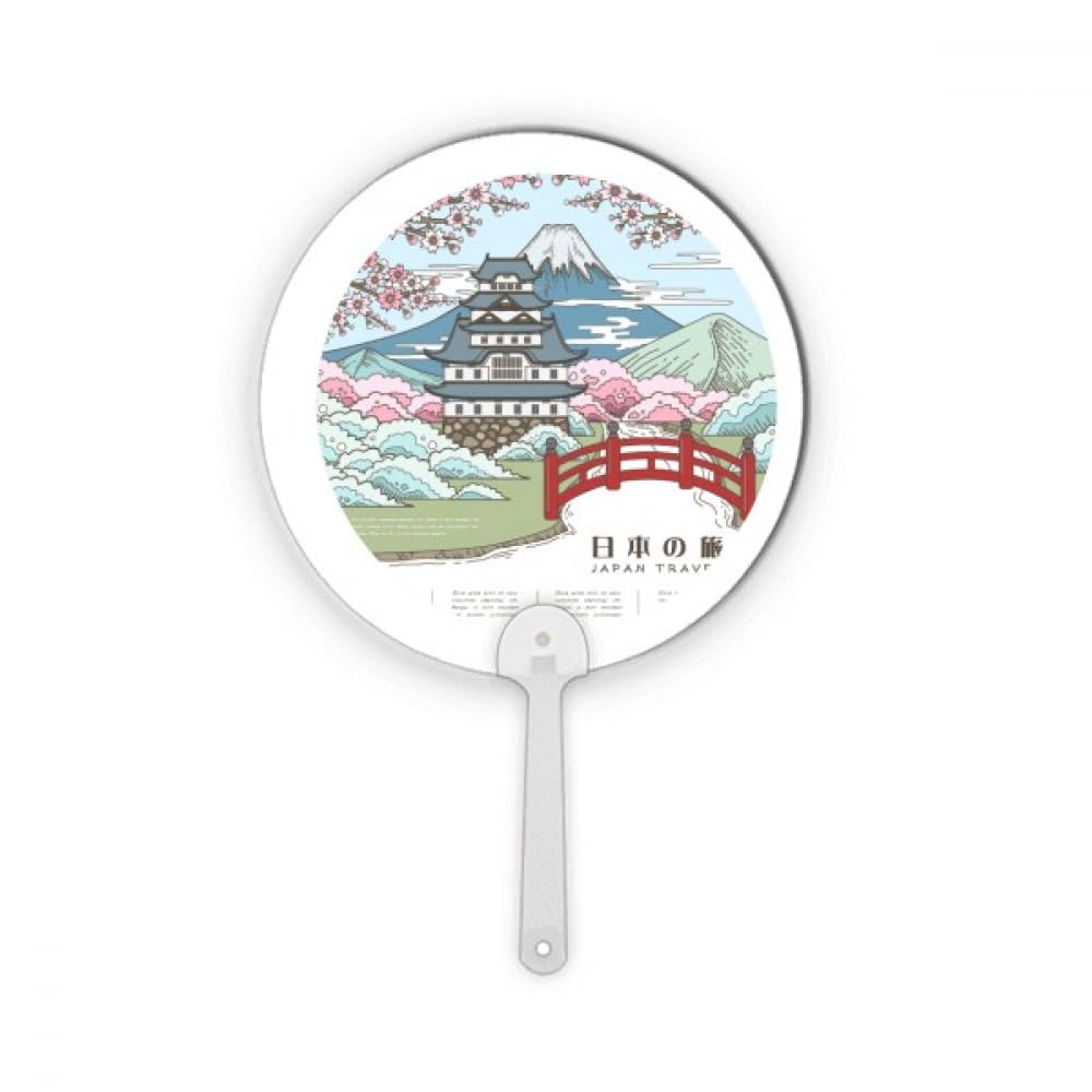Éventail rond plastique Ukiyo-e Japonais le cadeau artisanal idéal