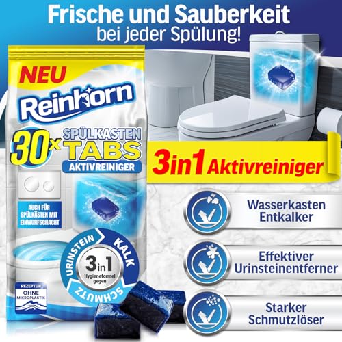 REINHORN Spülkasten Tabs 3in1 Wasserkastenwürfel mit Aktivreiniger, Wasserkasten Entkalker...